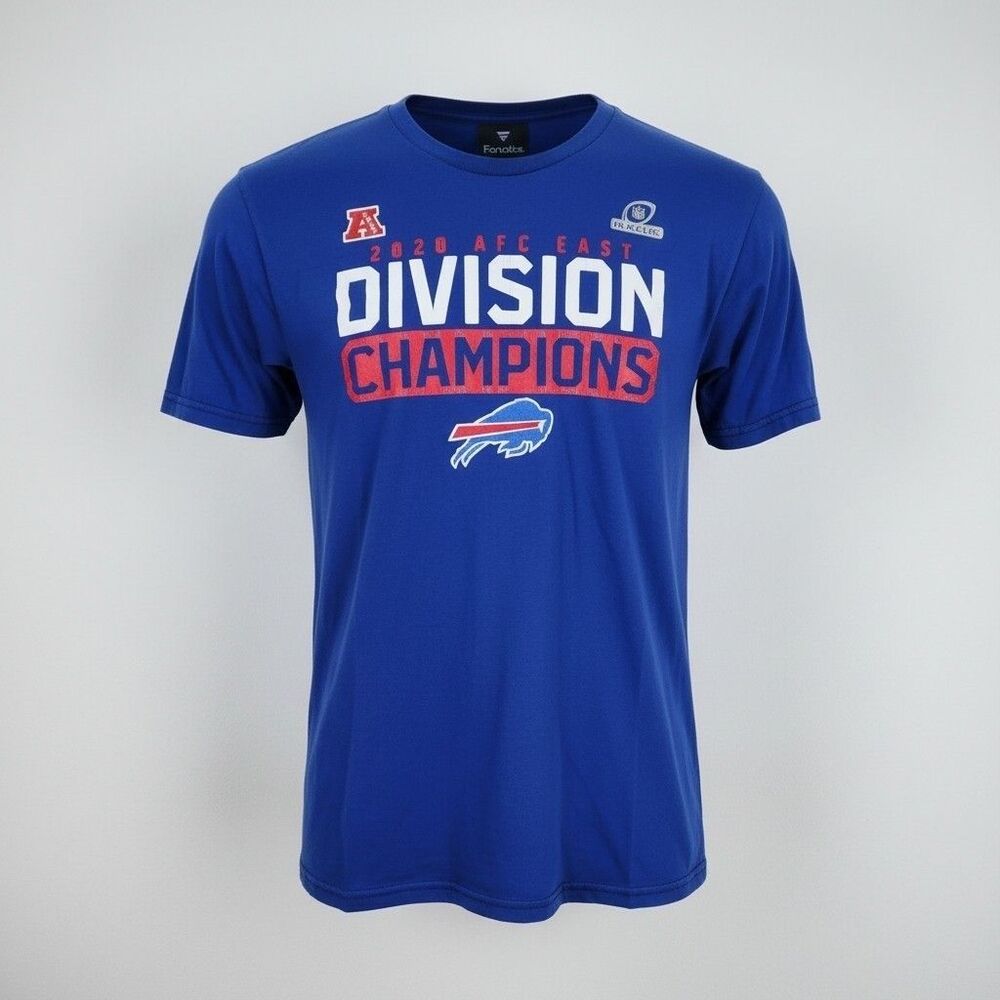 Buffalo Bills T-Shirt Men's M 2020 AFC East Division Champions Fanatics NFL